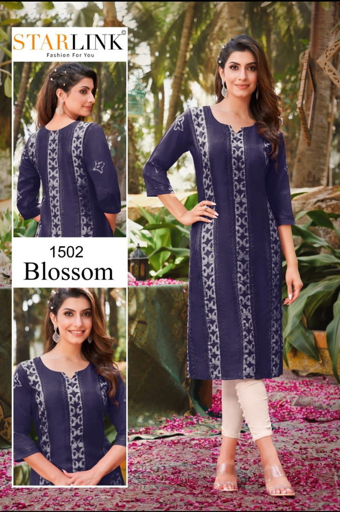 Starlink Blossom Regular Wear Wholesale Printed Kurtis Catalog